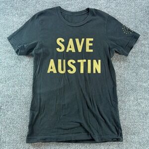 Hold Out Brewing Austin Texas Save Austin Drink Beer Graphic T-Shirt Black Small